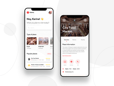Odesa City Places App app ui