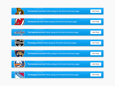 Game Banner Previews banner dashboard hockey link nhl nhl banner nhl teams