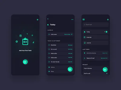 Swipe - Productivity App animation app application clean creative design flat illustrator ios iphone minimal mobile tasks todoist ui ux web webdesign website website design