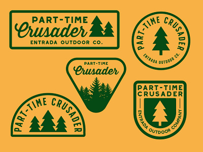 Part-Time Badges adventure badge crusader design logo national park outdoor logo outdoors patch patches retro stewardship vintage wilderness