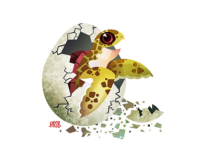 Seaturtle animal animal art cute animal egg illustration sea seaturtle turtle turtle egg