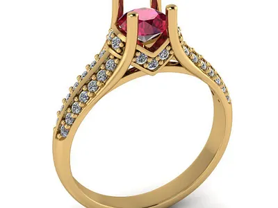 Ring with Small Gems 3D Model jewel jewelery jewellery jewelry jewelry design jewelry designer jewels matrix rhino3d rhinoceros