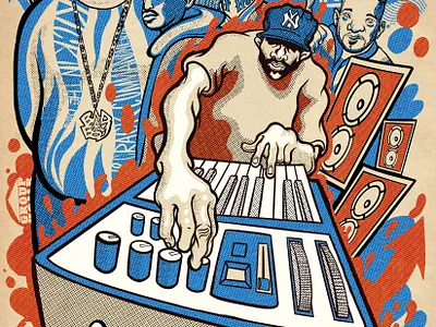 DJ Premier design hip hop illustration music
