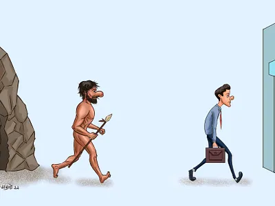 evolution animation cartoon cartoon character design illustraion wacom intuos