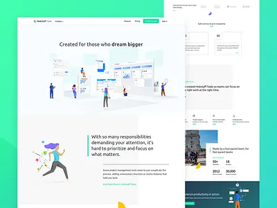 Tasks about page agile branding design hubstaff illustration kanban layout remote scrum teams ui ux