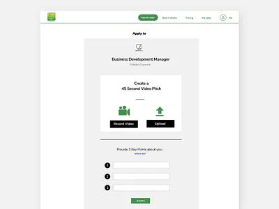 Job application form design interface ui ux webdesign