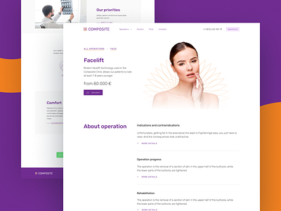 Plastic surgery design figma medicine plastic surgery web web design website