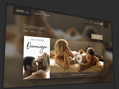 Grand Home - Streaming service - Movie page centent content design gallery hero movie movies redesign redesign concept streaming