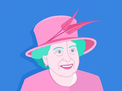 Queen Elizabeth II colors elizabeth history illustration illustrator queen vector vector art vectorart vectors
