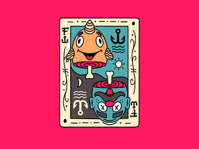 The Hand You're Dealt bait fish illustration illustration digital inktober2019 procreate