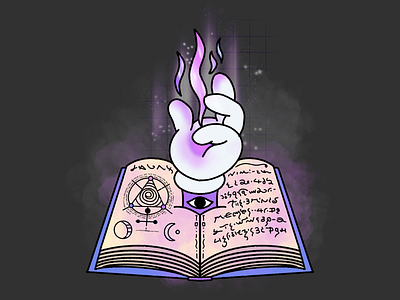 Illuminati Mickey Magic clean color enchanted hand inktober inktober2019 magic mickeymouse procreate