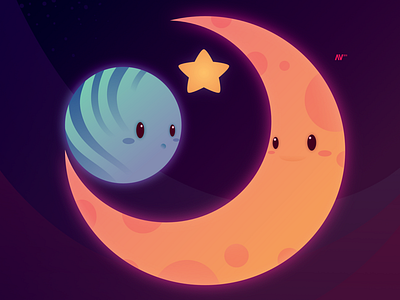 🌙 cartoon cute graphic graphic design illustration