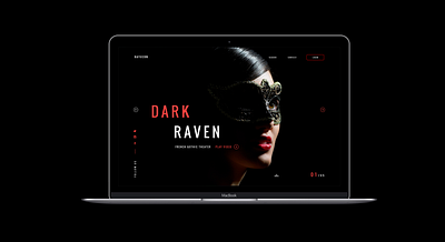 RAYVERNCOSTUMES RAVEN app black branding design interface ui ux vector web webdesign