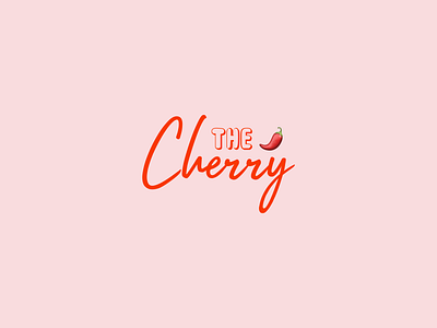 The Pepper Cherry Logo branding design flat logo typography vector
