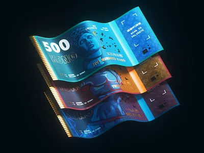 KONG Crypto 💸 3d animation blockchain branding cash cryptocurrency crytpo cyberpunk glitch gradient holo holographic illustration iridescent money neon nft product qr statue