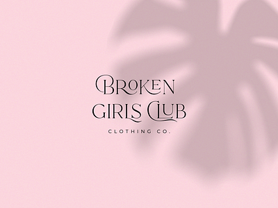 Broken Girls Club elegant feminine logo design logomark logotype logotype design luxury minimalist design minimalist logo minimalist logo design monogram pink pretty sad sadness shadows symbol symbol mark wordmark