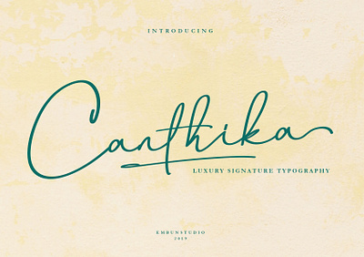 Canthika Luxury Signature Font business font font design hand lettering handwriting handwritten logo modern typeface typography
