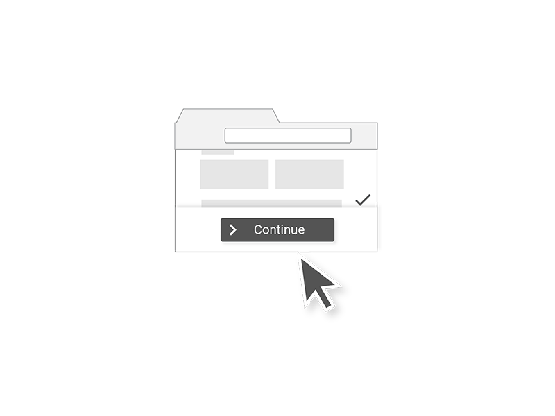 Example of Continue animation