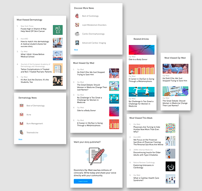 Article page sidebar components article design article page articles component medical app medical design news feed newsfeed sidebar sidebar menu ui ui ux ui design user interface design ux ux design web design xd