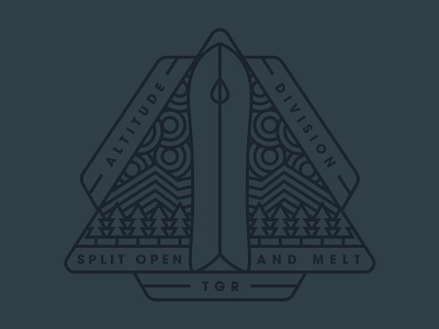 SPLIT OPEN & MELT adventure apparel design explore forest hike mountain outdoors snowboard vector