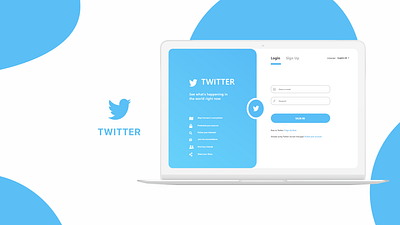 Twitter Simple Login Page concept desing login login page twitter twitter feed ui