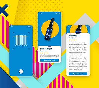 The Barcode Scanner App adobe xd amazon barcode bottle retail scanner ui user experience ux