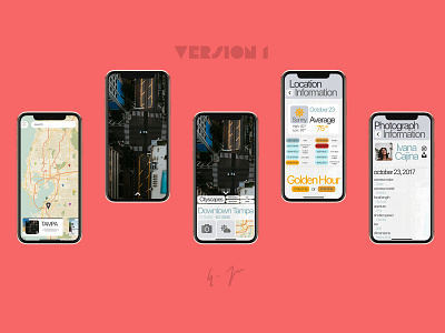 Version 1 for App app design flatdesign google maps illustration map ui version 1