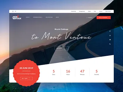 Mont Ventoux article bicycle bike blog bright design desktop hiking hills landing mountains redesign redesign concept styleguide testimonials ui web web design webpage