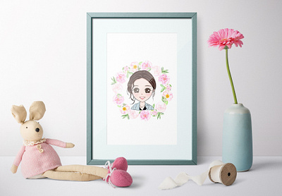 Sister Lingshi girl illustration