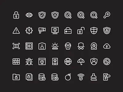 Security Icon Set design icon designer icon set icons protection security ui