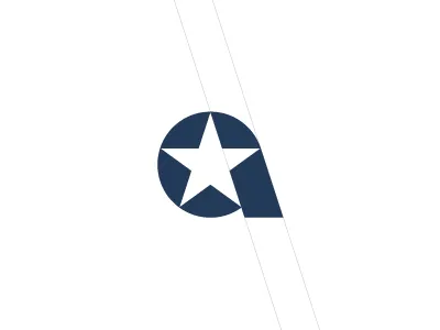 Letter A Star letter a monigram star logo