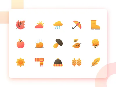 Autumn Icon Pack app art autumn button device icon icon pack icon set iconography identity mark label system icon