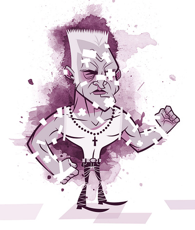 Marv adobeillustrator adobephotoshop character design illustration illustrator marv purple simple sin city