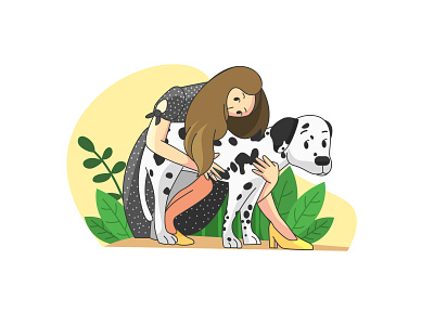 dalmatian animal character character design cute dalmatian design dog dog illustration flat illustration pet pets vector