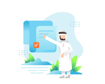 SHAIKH DIGITAL clean cute illustration illustration landing page landscape design ui vector