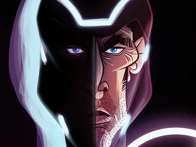 Tron adobeillustrator adobephotoshop black characterdesign characters colors games illustration illustrator mr. bob pixels tron vector