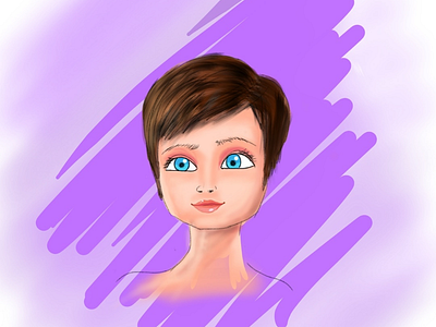 Mrs. Purple digital art digital painting mobile mrs purple women