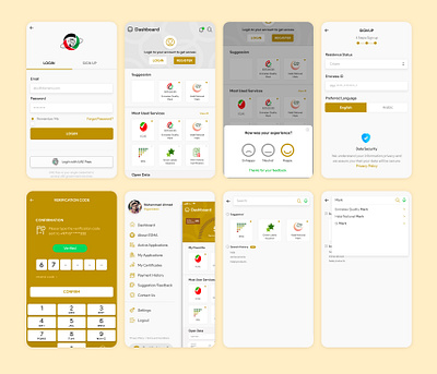 ESMA Mobile App Design code dashboard drawer dubai form govt login mobile mobile app mobile app design mobile ui search side menu sidemenu uae ui uiux ux validation