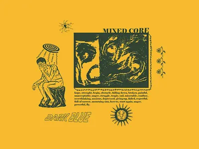 Dark Blue art artwork design illustration illustration art t shirt design