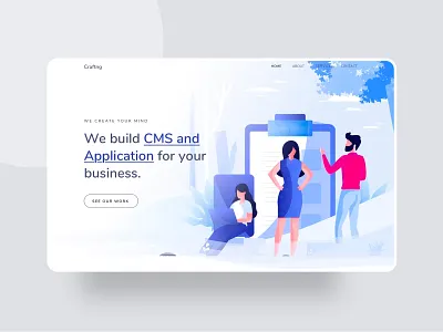 CMS Landing page analysis branding business character cms color content design header illustration illustrations management typography ui ux vector web website