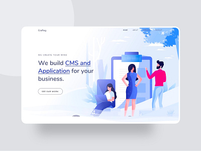 CMS Landing page analysis branding business character cms color content design header illustration illustrations management typography ui ux vector web website