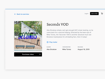 BladingVODs · Digital marketplace blading download marketplace product product design web