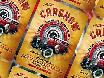 Classic Car Show Flyer/Poster automotive car show classic fyer invitation poster