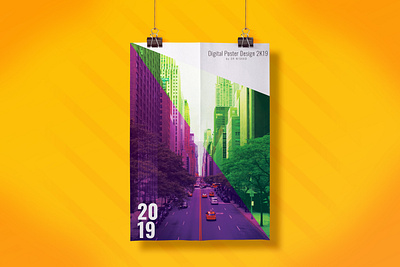 Digital Poster Design 2019 2019 design trend 2k19 behance project best dribbble shot branding design digital fiverr freelancer graphic design illustration illustrator mockup photography photoshop poster design professional template typography