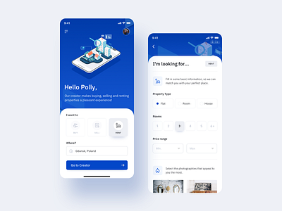 🏘️Real Estate App app buying house illustration illustrator isometric listing mobile mobile app mobile design property real estate renting ui ux