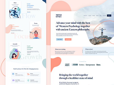 MindOnly - Web Exploration 🐘 clean colors design experience heldane homepage illustration interface lander landingpage mind mindfulness minimal style ui uidesign vector visual web webdesign