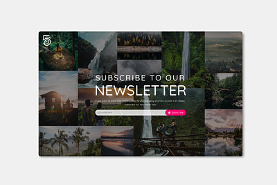 DailyUI 026 - Hint: Design a subscribe form, button,... 500px creative creativedesign dailyui design graphic graphicdesign graphics mock up photography uidesign uiux user interface ux uxdesign web webdesign