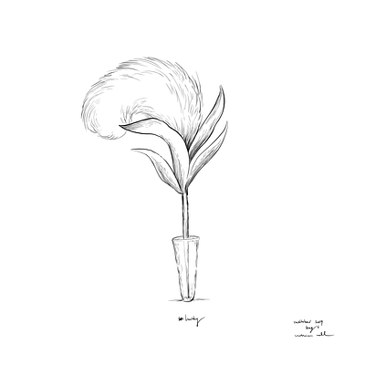 Husky black comic design digital drawing hair husky illustration illustration art inktober inktober2019 painting plant plant illustration tail