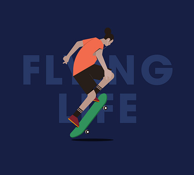 Illustration Exercises - Flying life illustration logo