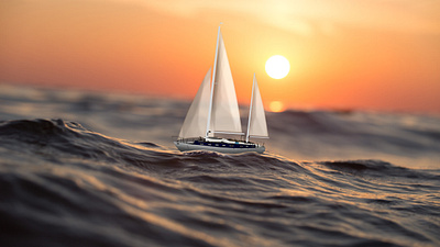 Ship 3d 3d art adobe cinema4d photoshop simple